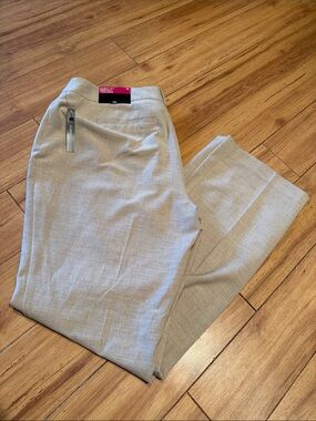 Worthington Light Beige Curvey Fit Perfect Trouser Dress Pants